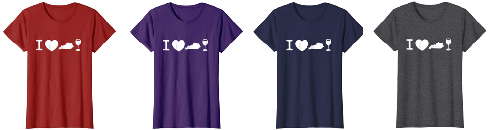 I Love Kentucky Wine Shirts